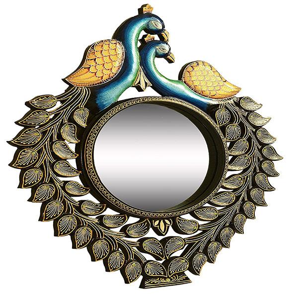 D'DassTM Peacock 16" Wall Mirror