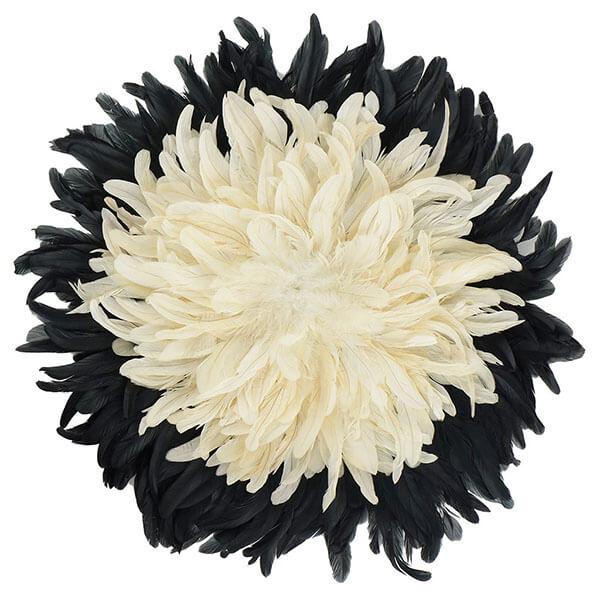 Round colorful Feather and Shell Wall Art